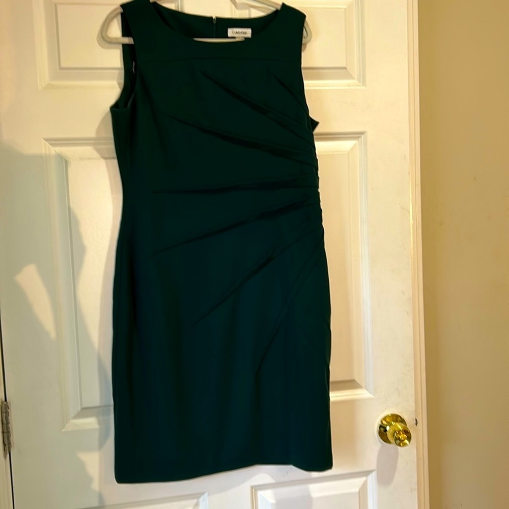 Calvin Klein emerald green starburst dress
